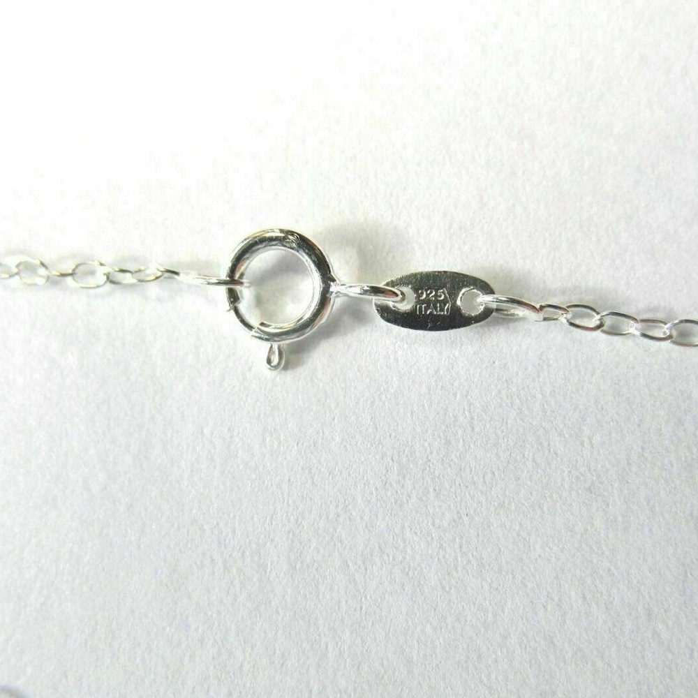 NEW- Sterling Silver 4 Leaf Clover Charm Necklace - Picture 5 of 5